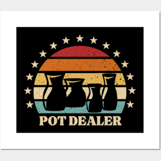 Pot Dealer Pottery Vintage Clay Ceramic Artist Posters and Art